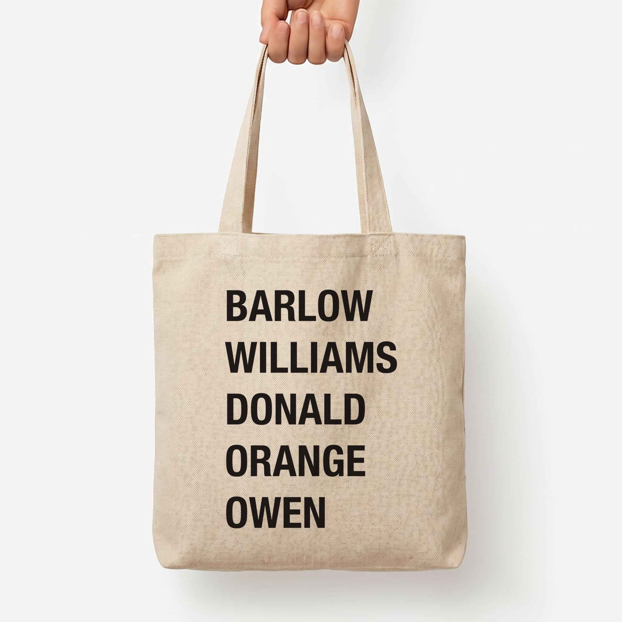Take Band Members Names Tote Bag — Natural / Large