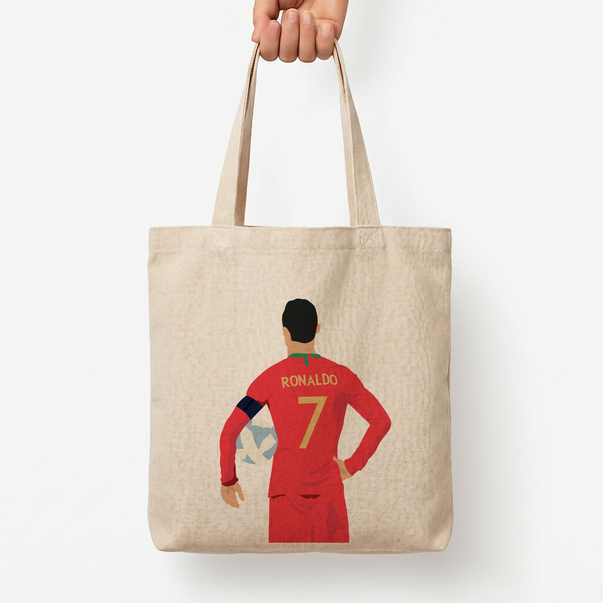Ronaldo - Football Tote Bag — Natural / Large