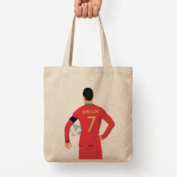 Ronaldo - Football Tote Bag — Natural / Large