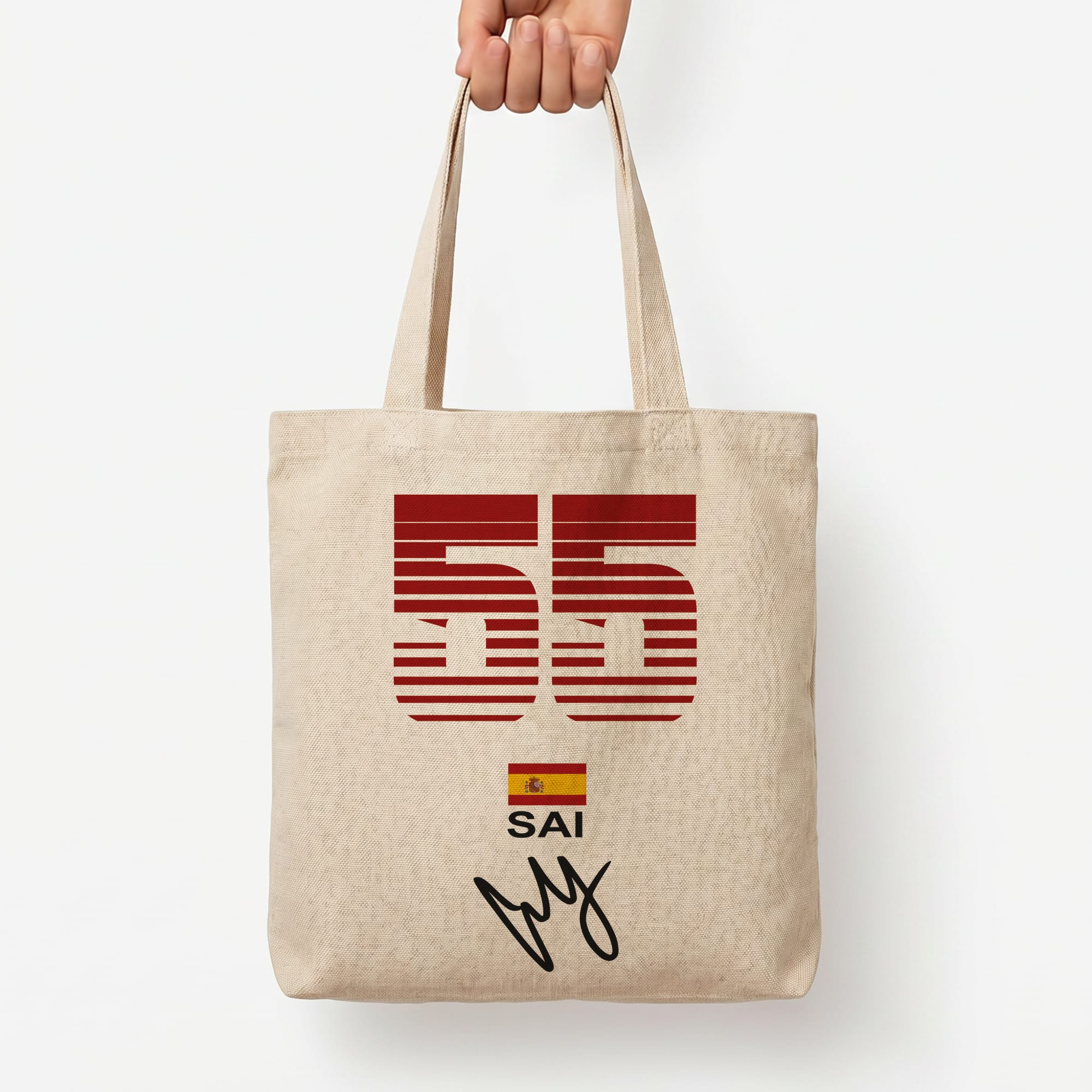 Sainz - F1 Tote Bag — Natural / Large