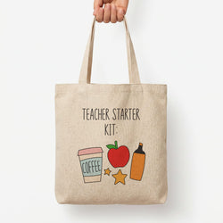 Teacher Starter Kit Tote Bag — Natural / Large