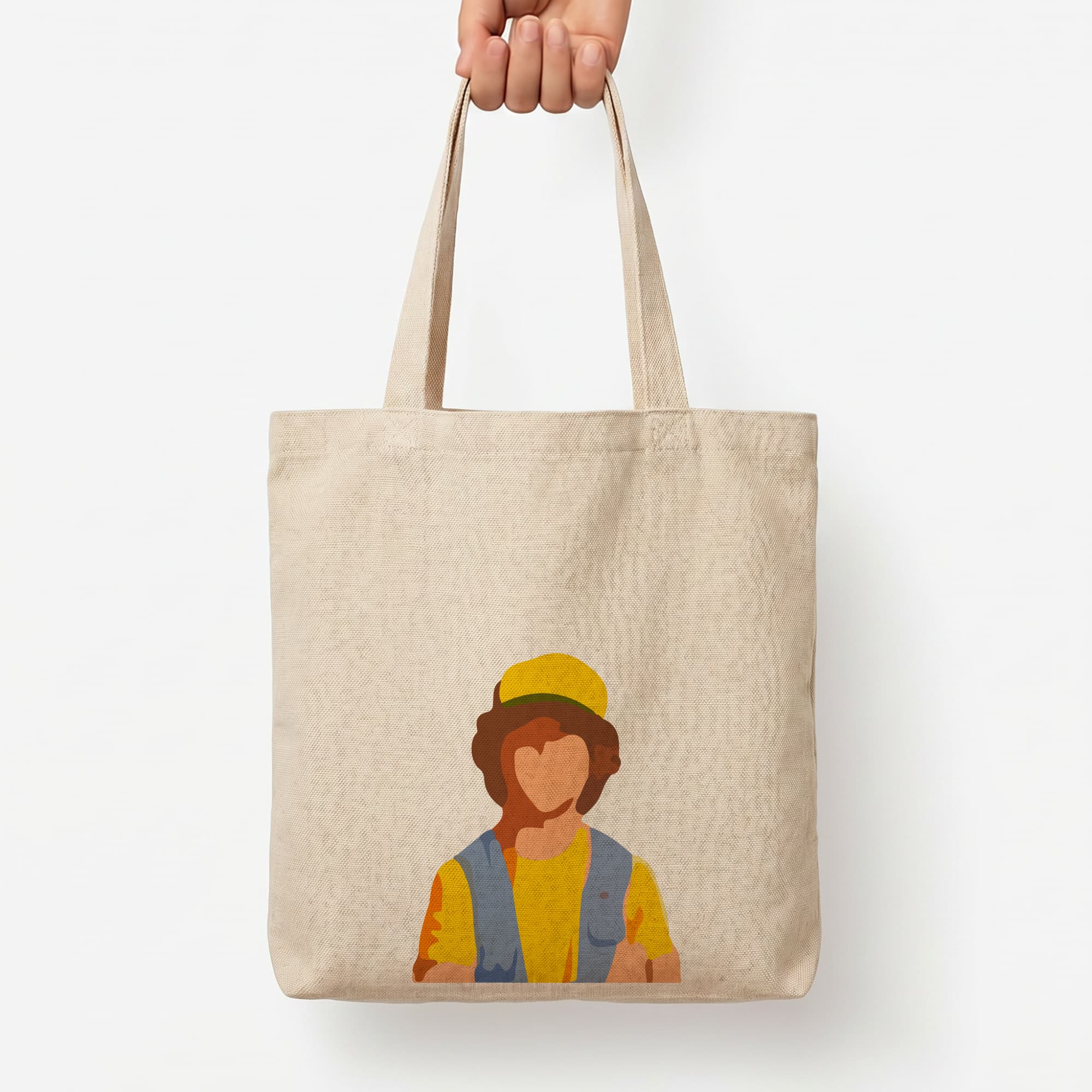 Faceless Dustin - Stranger Things Tote Bag — Natural / Large