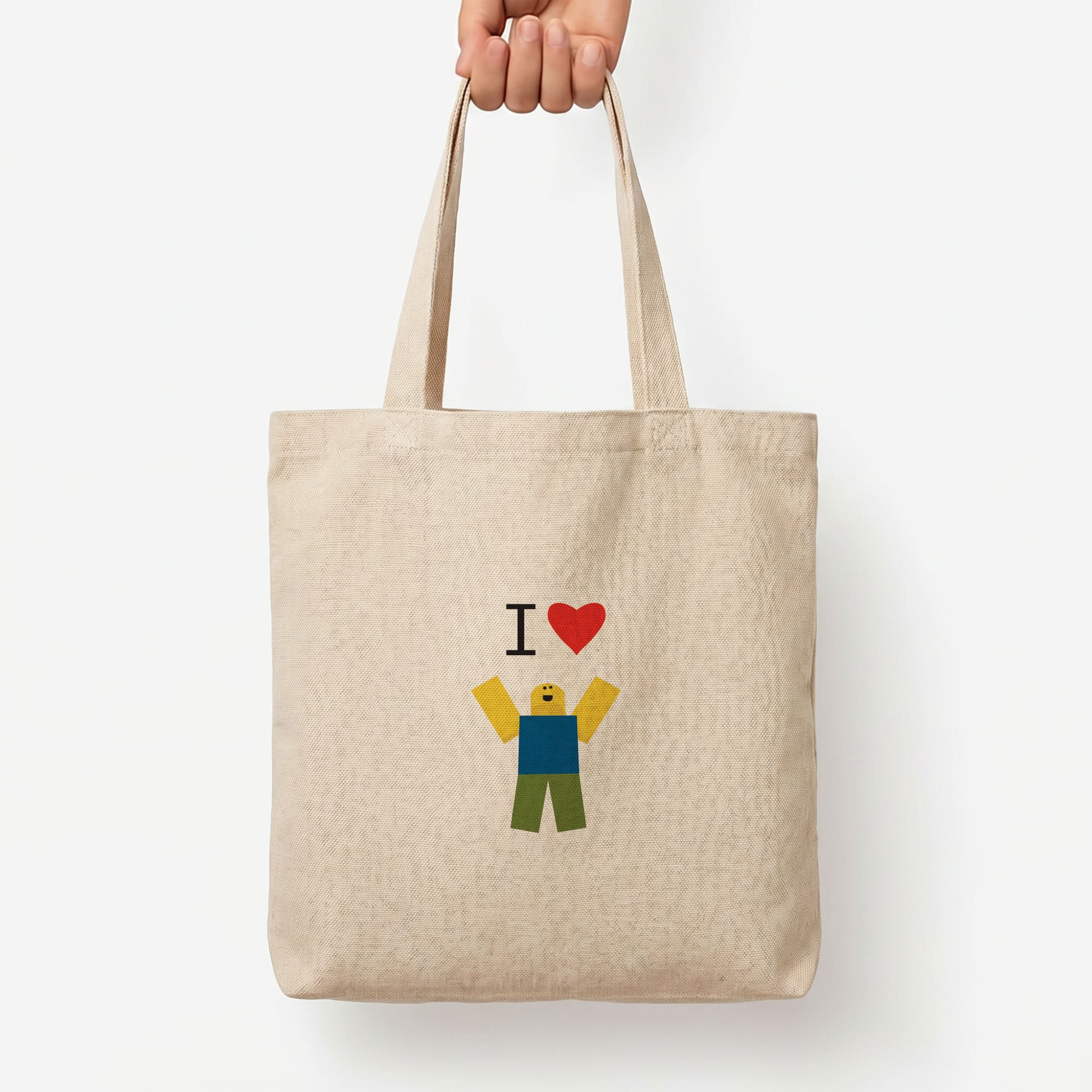 I love Blox Gaming Tote Bag — Natural / Large