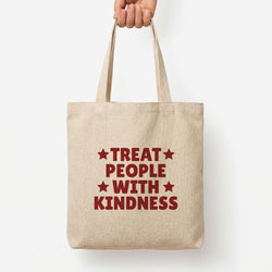 Treat People With Kindness Tote Bag — Natural / Large