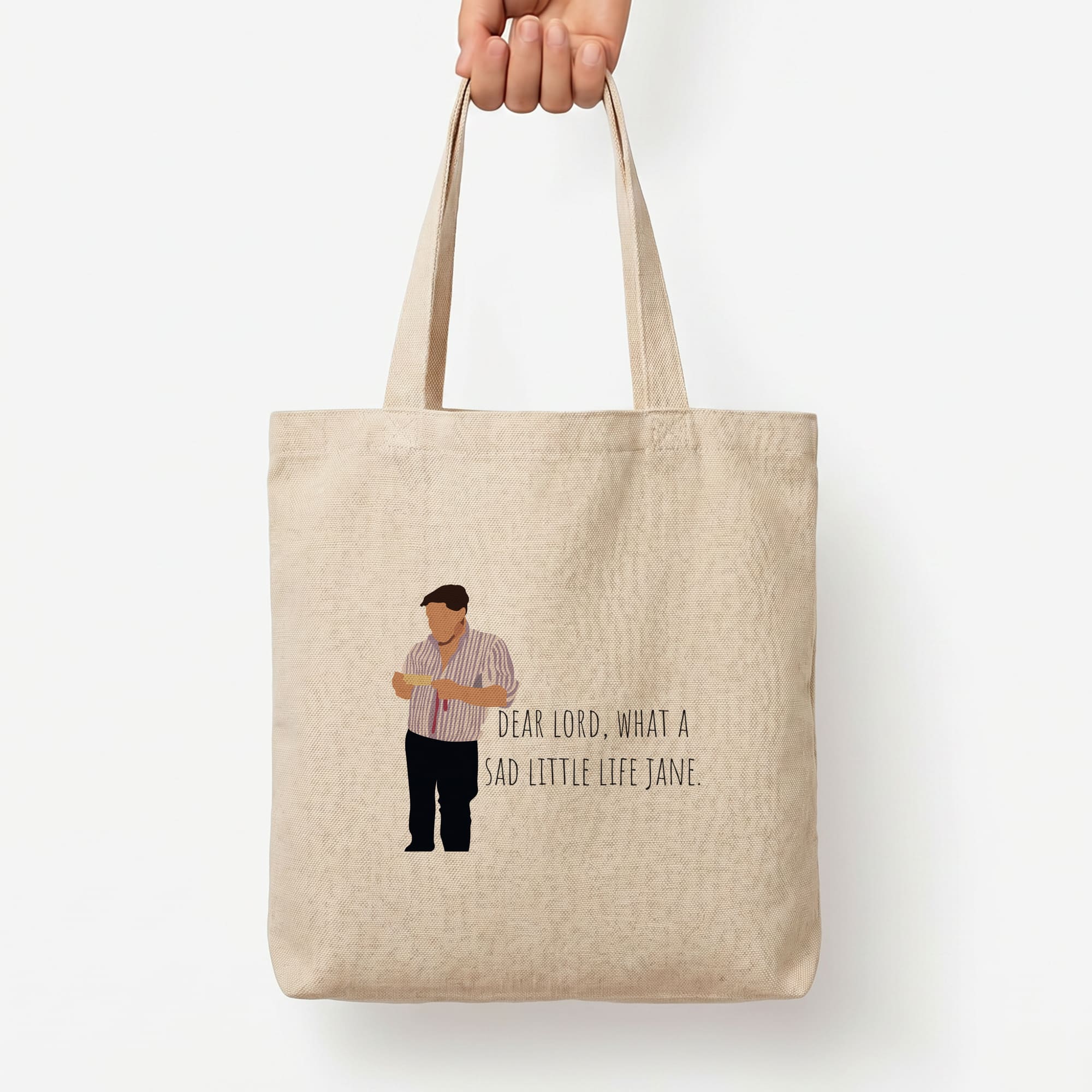 Sad Little Life Jane - British Pop Culture Tote Bag — Natural / Large