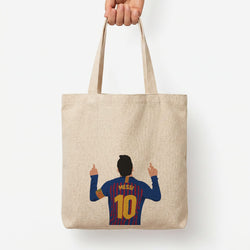 Messi - Football Tote Bag — Natural / Large