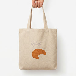 Stop I Could Have Dropped My Croissant - TikTok Tote Bag — Natural / Large