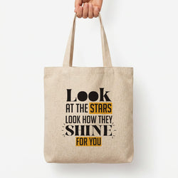 Look At The Stars Tote Bag — Natural / Large