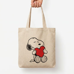 Snoopy - Valentine's Day Tote Bag — Natural / Large