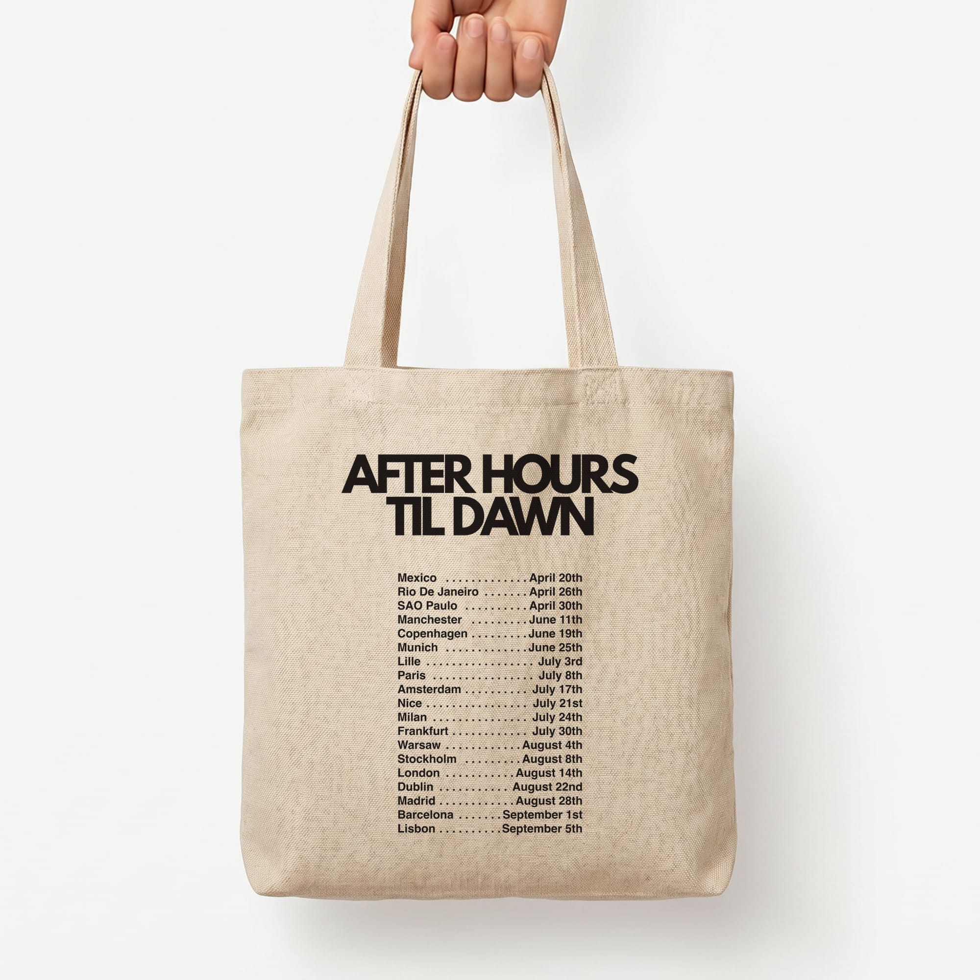 2026 Tour AHTD Tote Bag — Natural / Large
