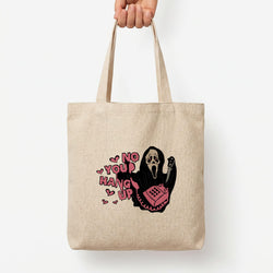 No You Hang Up - Halloween Tote Bag — Natural / Large