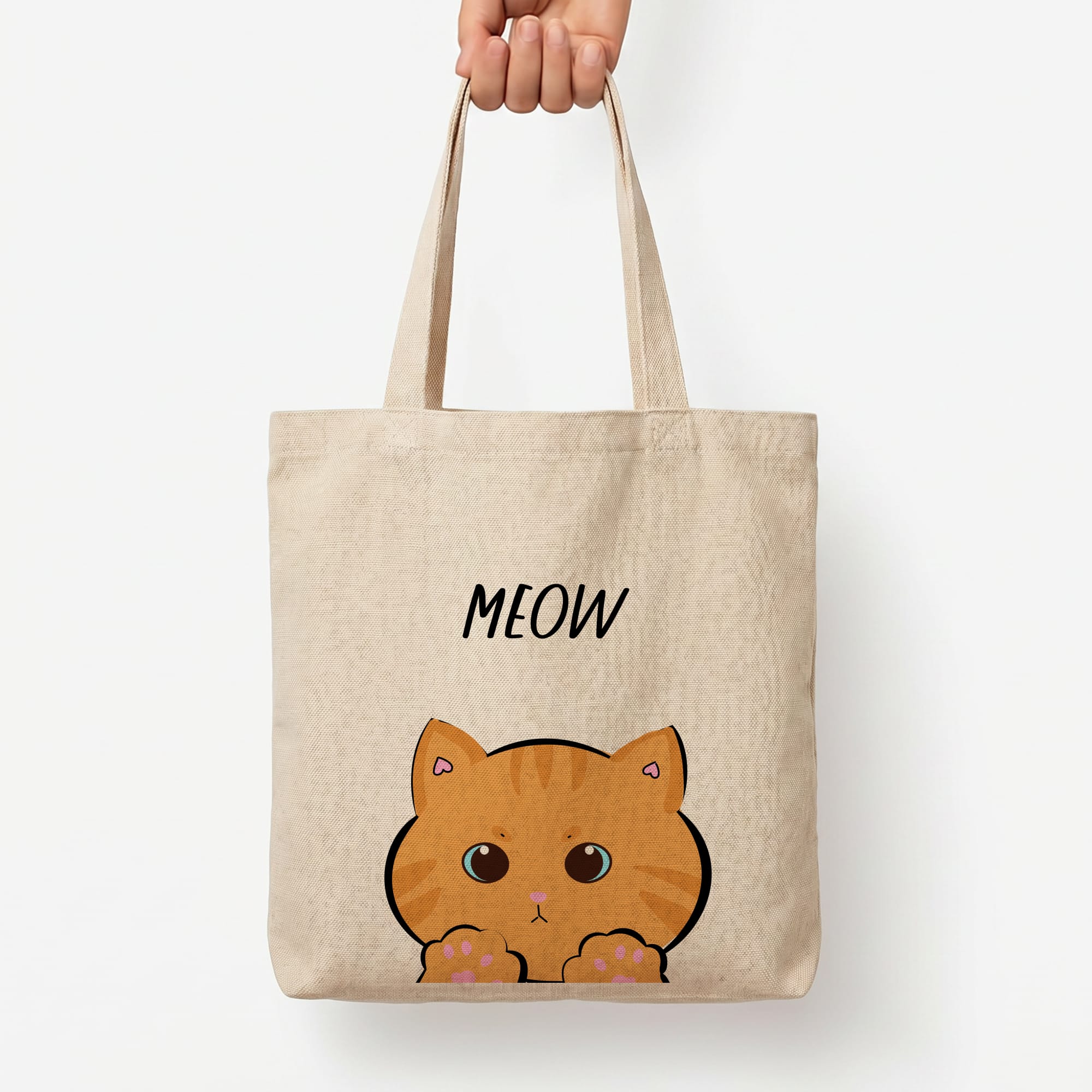 Ginger Cat - Cats Tote Bag — Natural / Large