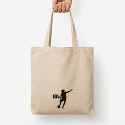 Football Is Life Tote Bag — Natural / Large