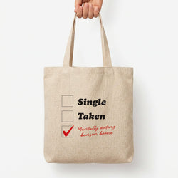 Mentally Dating Benson Tote Bag — Natural / Large