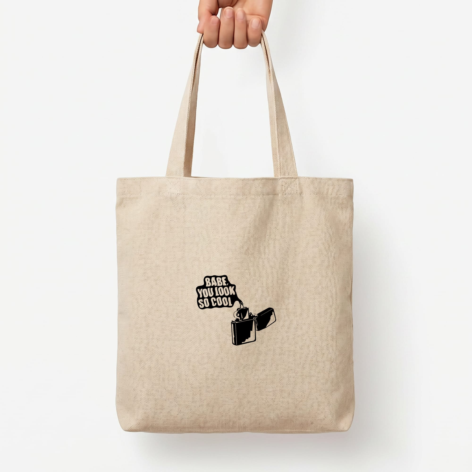 Babe, You Look So Cool - 1975 Tote Bag — Natural / Large