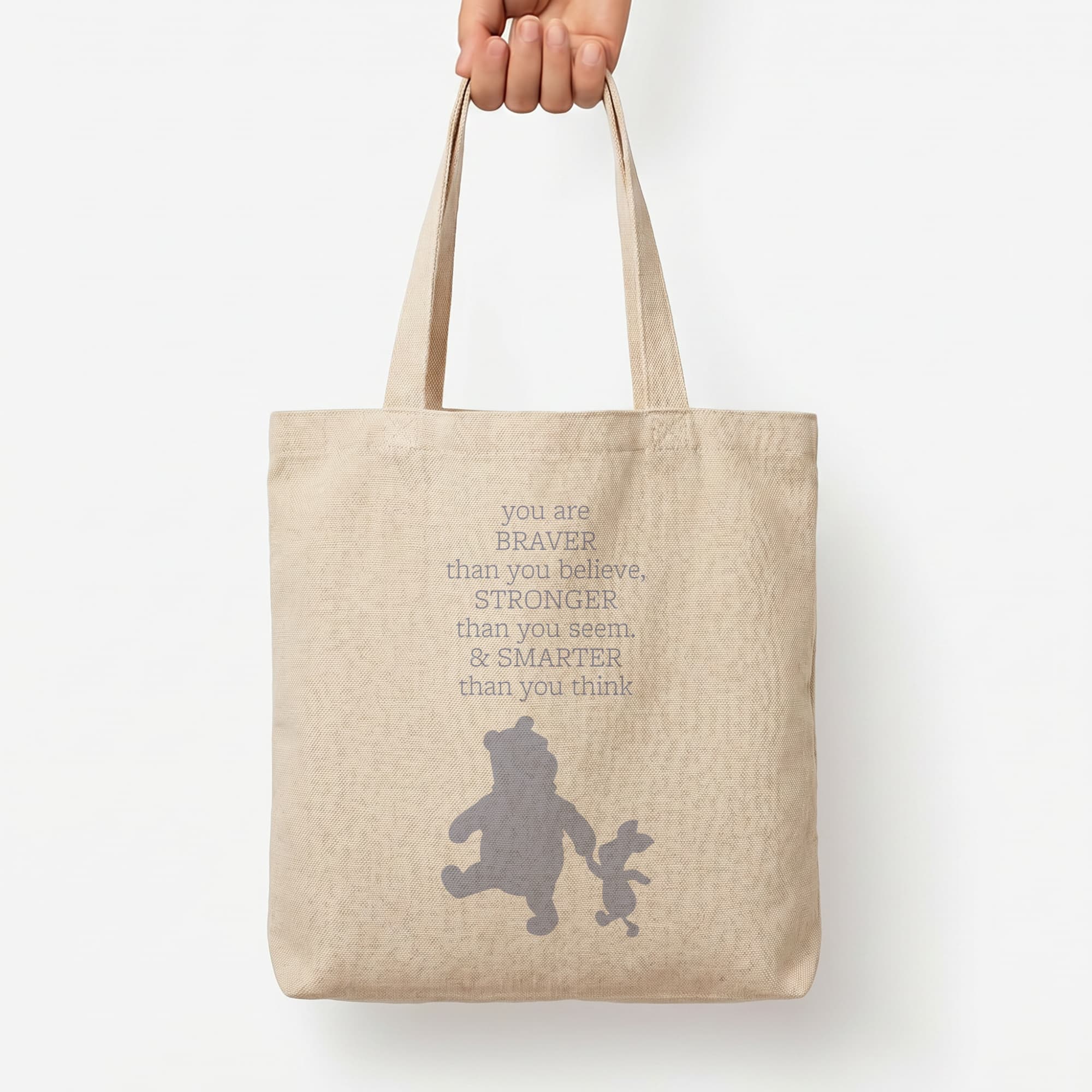 Braver, Stronger, Smarter Tote Bag — Natural / Large