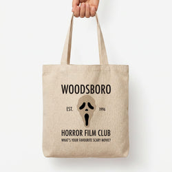 Woodsboro Horror Film Club - Scream Tote Bag — Natural / Large