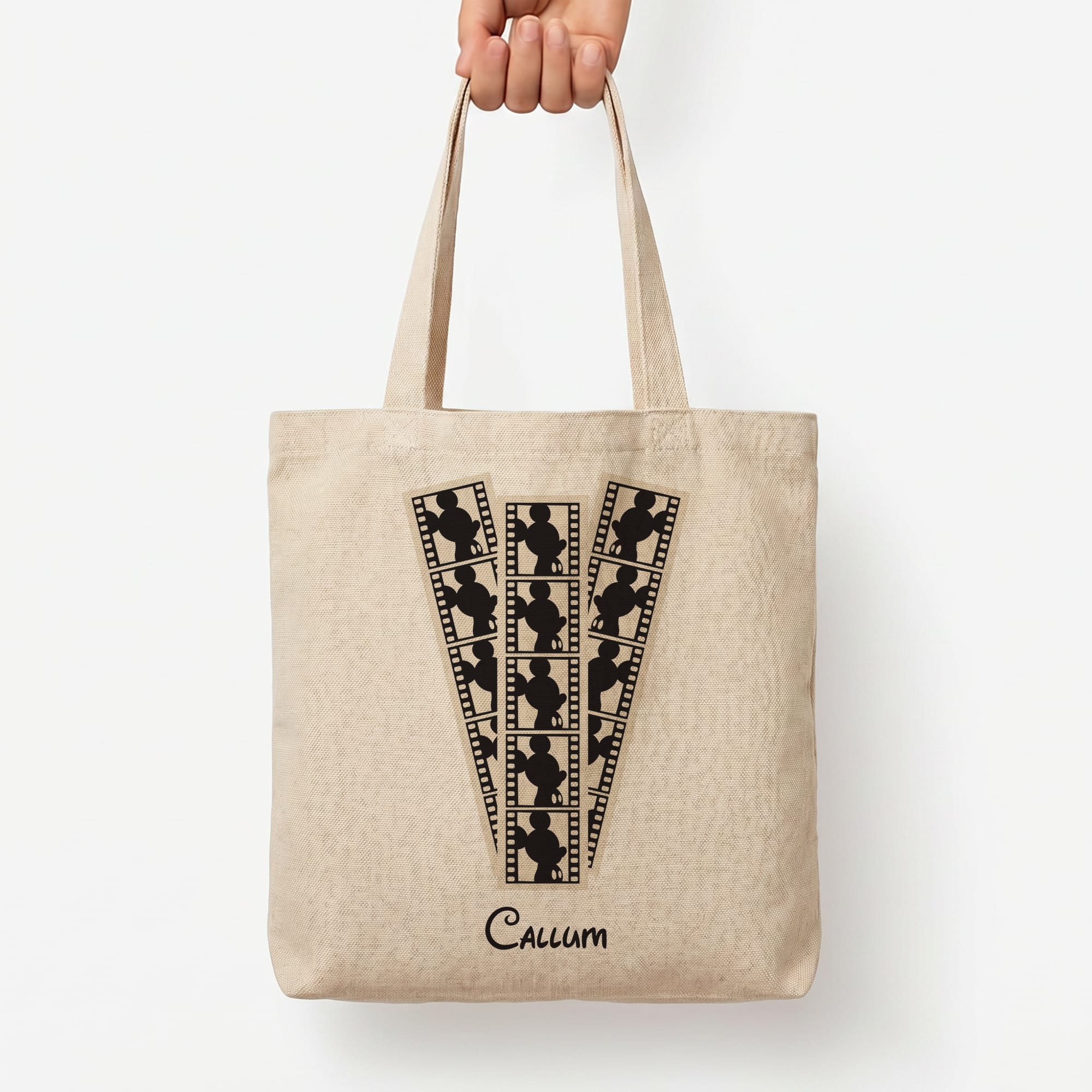 Micky Mouse - Personalised Fairytale Tote Bag — Natural / Large