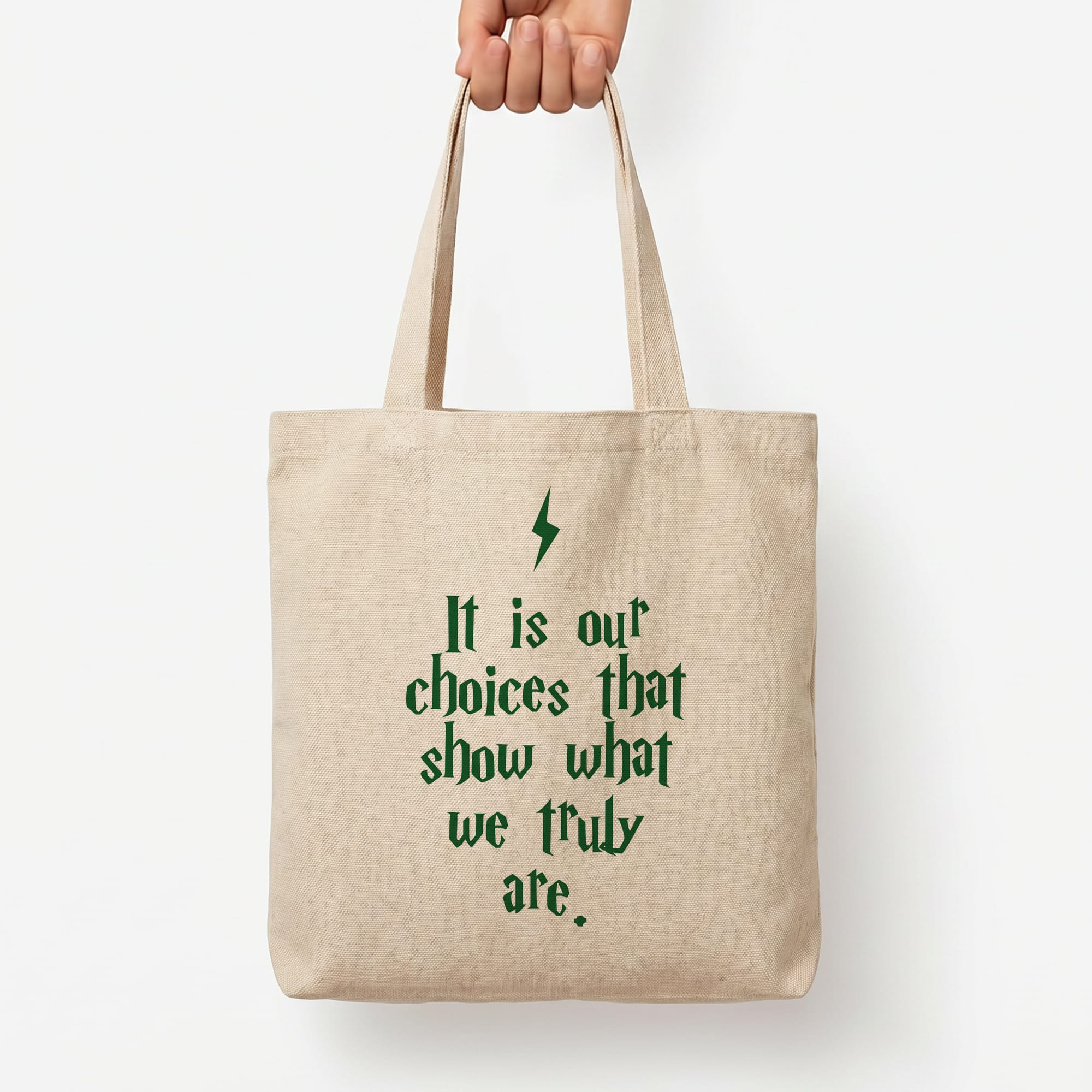 It Is Our Choices Tote Bag — Natural / Large