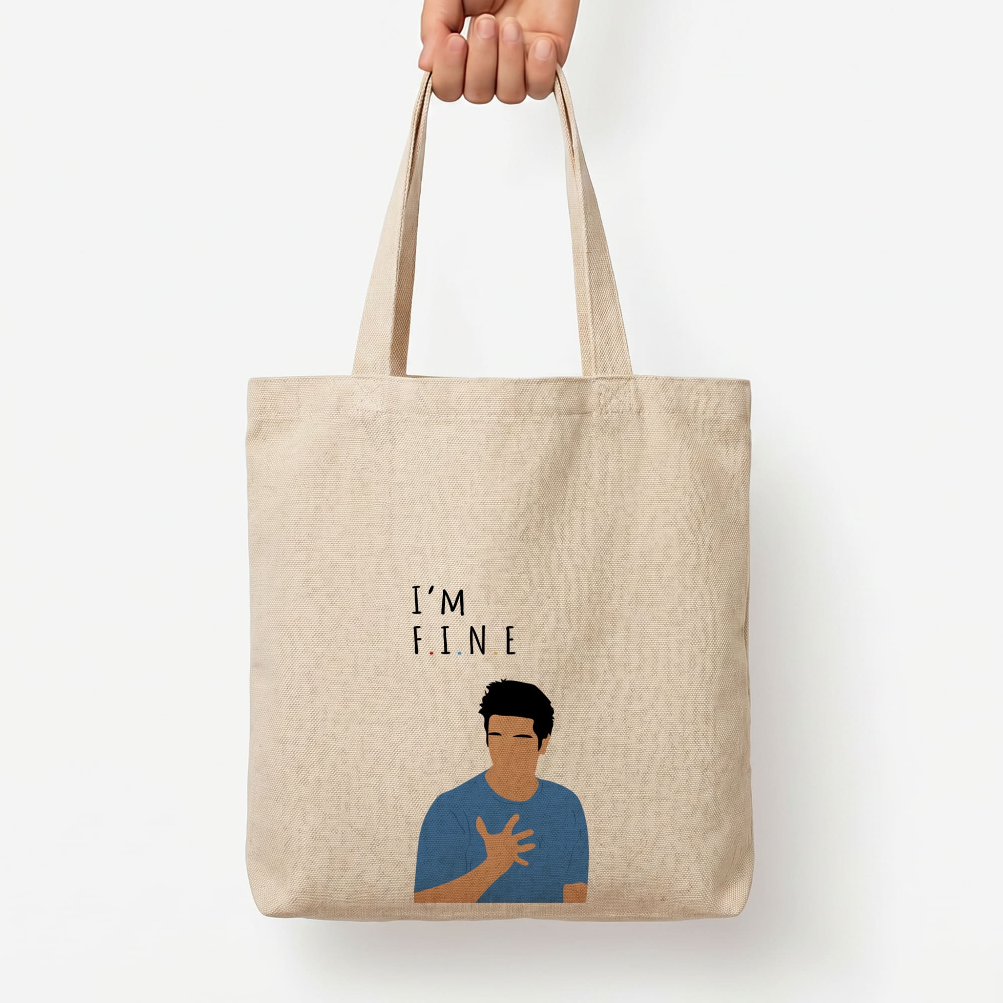 I'm Fine Tote Bag — Natural / Large