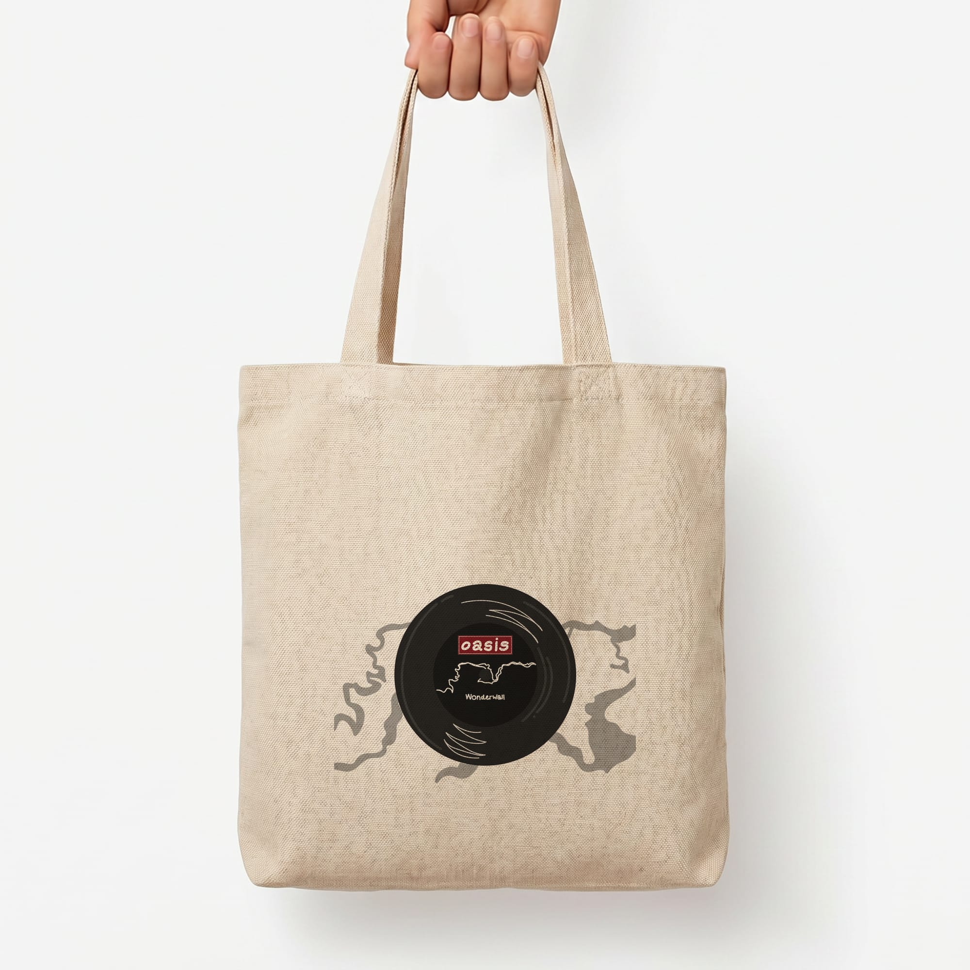 Wonderwall Record Tote Bag — Natural / Large