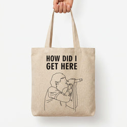 How Did I Get Here Outline Tote Bag — Natural / Large