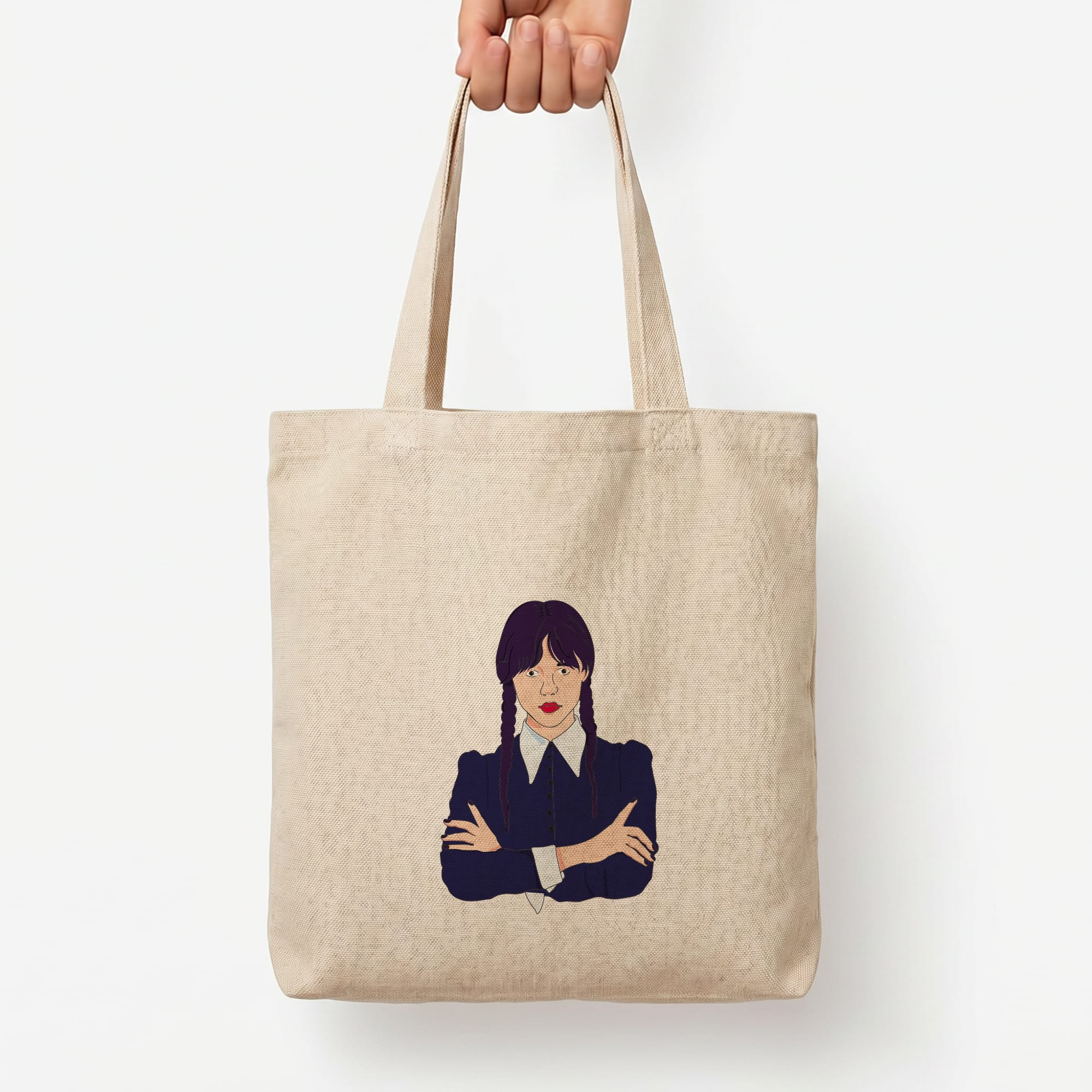 Wednesday Addams Wednesday Tote Bag — Natural / Large
