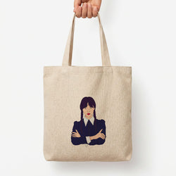 Wednesday Addams Wednesday Tote Bag — Natural / Large