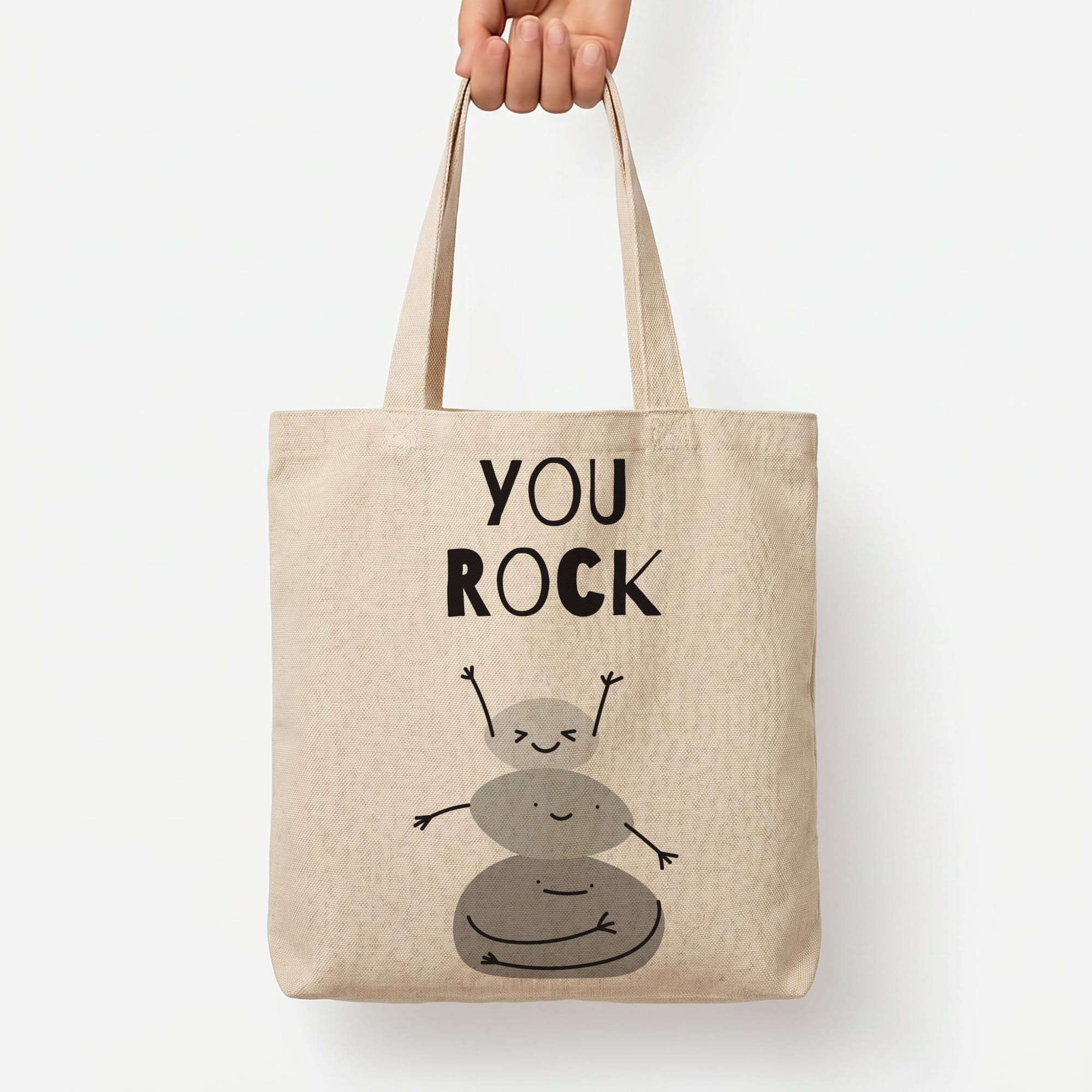 You Rock Tote Bag — Natural / Large