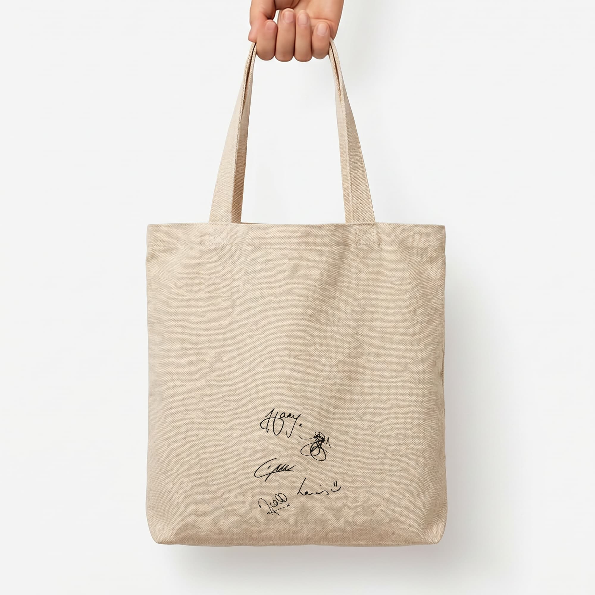 1D Signatures Tote Bag — Natural / Large