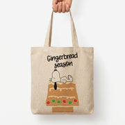 Cartoon Beagle Gingerbread House Tote Bag 3