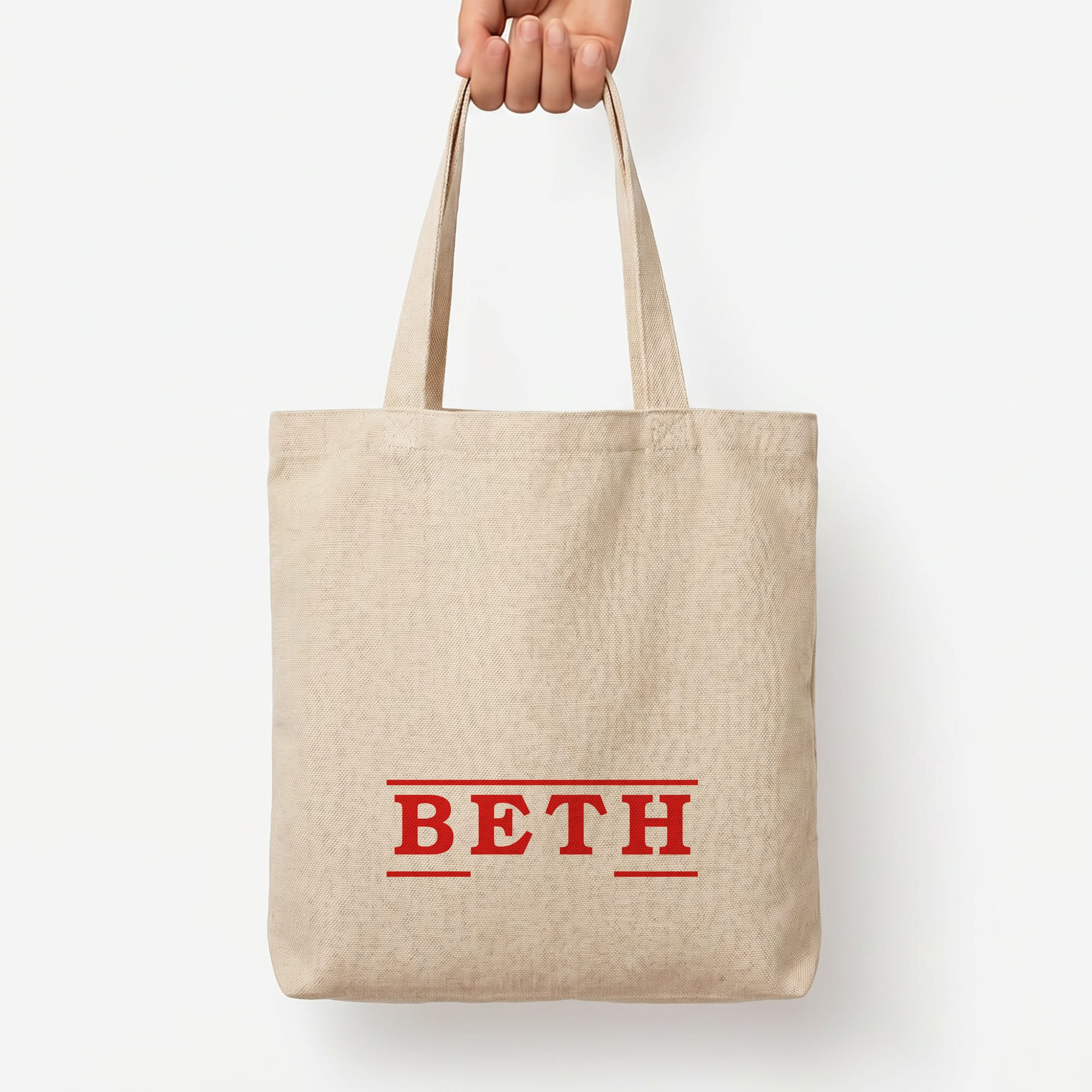 Title - Personalised Stranger Tote Bag — Natural / Large