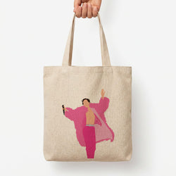 Harry Pink Coat  Tote Bag — Natural / Large
