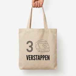 Verstappen Helmet 2026 Tote Bag — Natural / Large