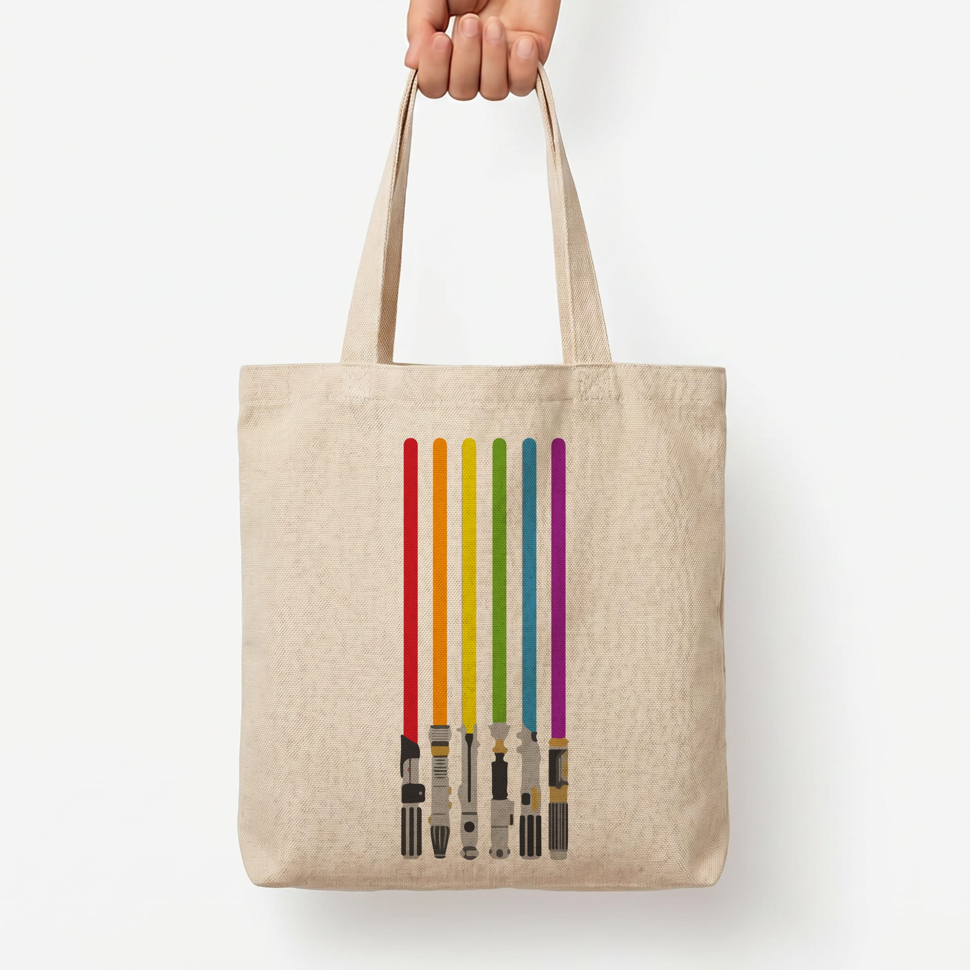 Lightsabers Tote Bag — Natural / Large