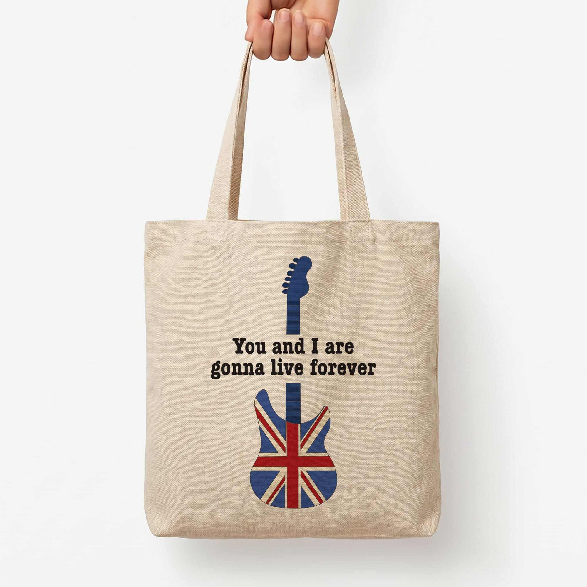 You And I Are Gonna Live Forever Tote Bag — Natural / Large