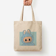 Cute Blue Notebook Monster Tote Bag 3