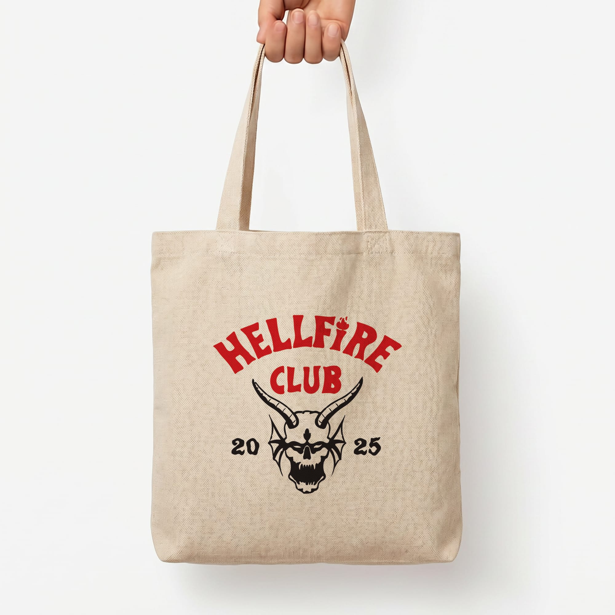 Hellfire Club 2025 Tote Bag — Natural / Large