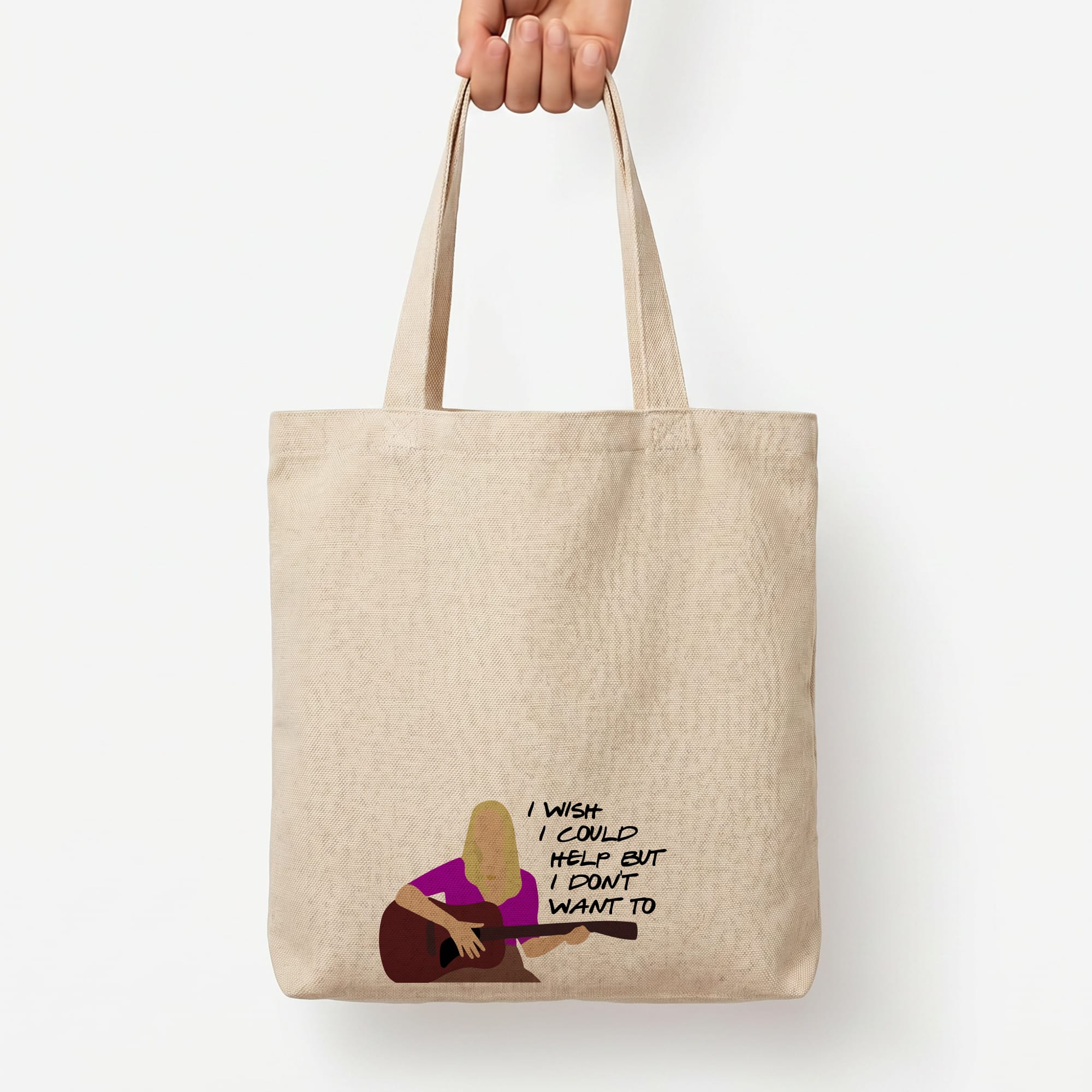 I Wish I Could Help But I Don't Want To Tote Bag — Natural / Large