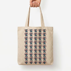 Stitch - Christmas Patterns Tote Bag — Natural / Large