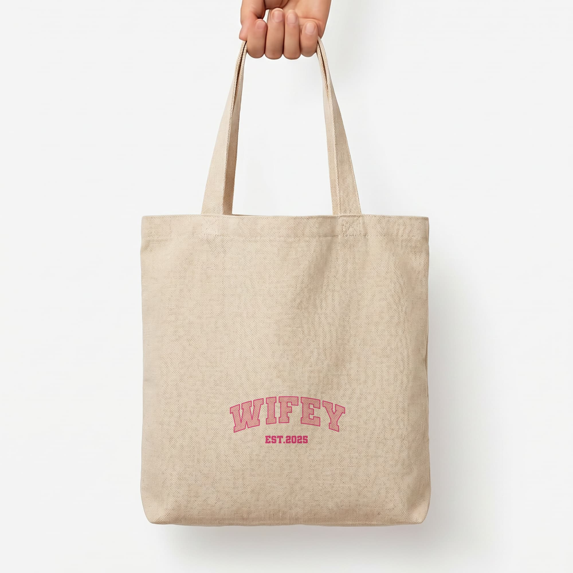 Wifey 2025 Tote Bag — Natural / Large