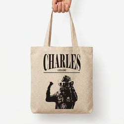 Charles Red And Gold Tote Bag — Natural / Large