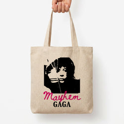 Pink Mayhem Gaga Tote Bag — Natural / Large