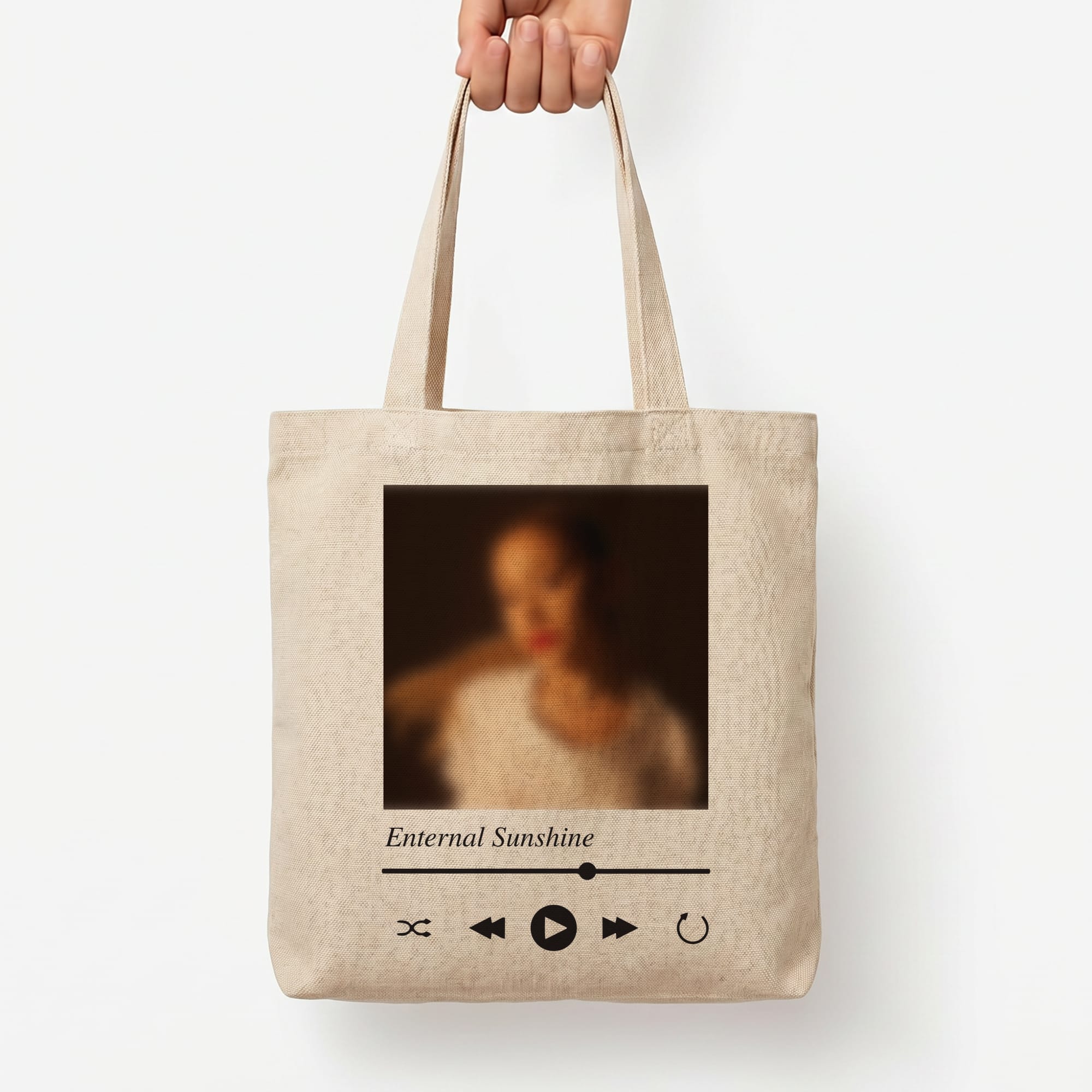 Sunshine Music Player Tote Bag — Natural / Large