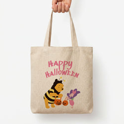 Winnie Halloween Tote Bag — Natural / Large