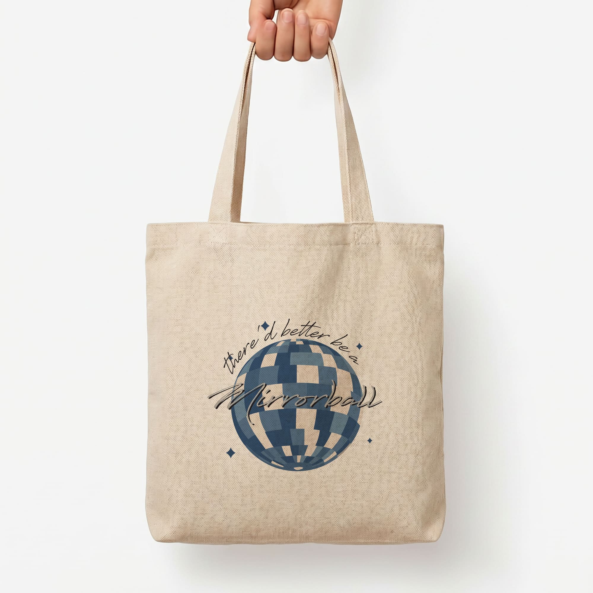Mirrorball Tote Bag — Natural / Large