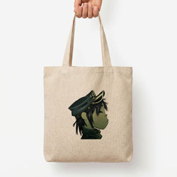 Green 2d Tote Bag — Natural / Large