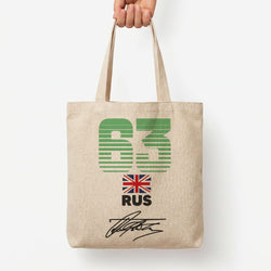 George Russel - F1 Tote Bag — Natural / Large