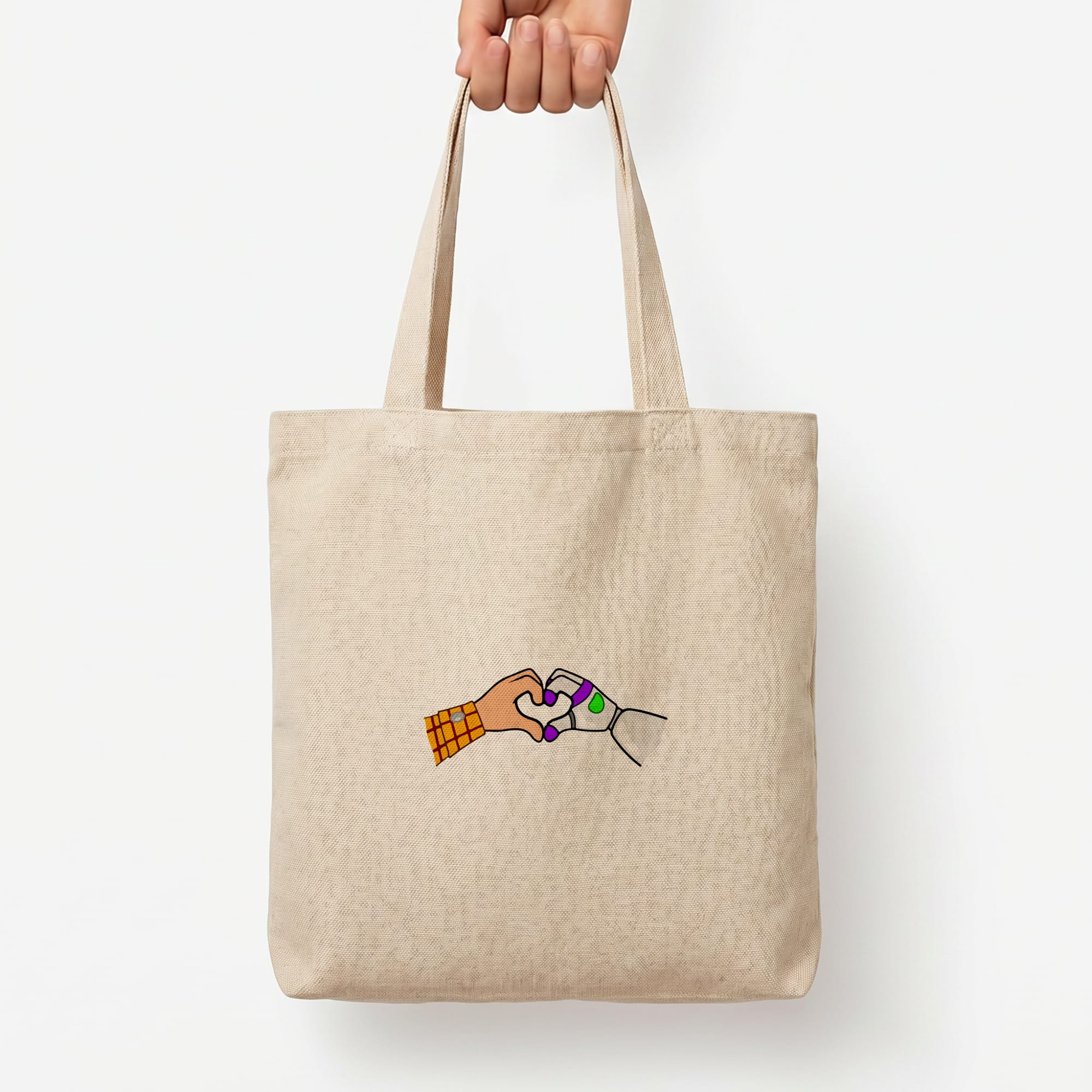 Woody And Buzz Love Tote Bag — Natural / Large
