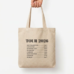 Band Tour 2026 Tote Bag — Natural / Large